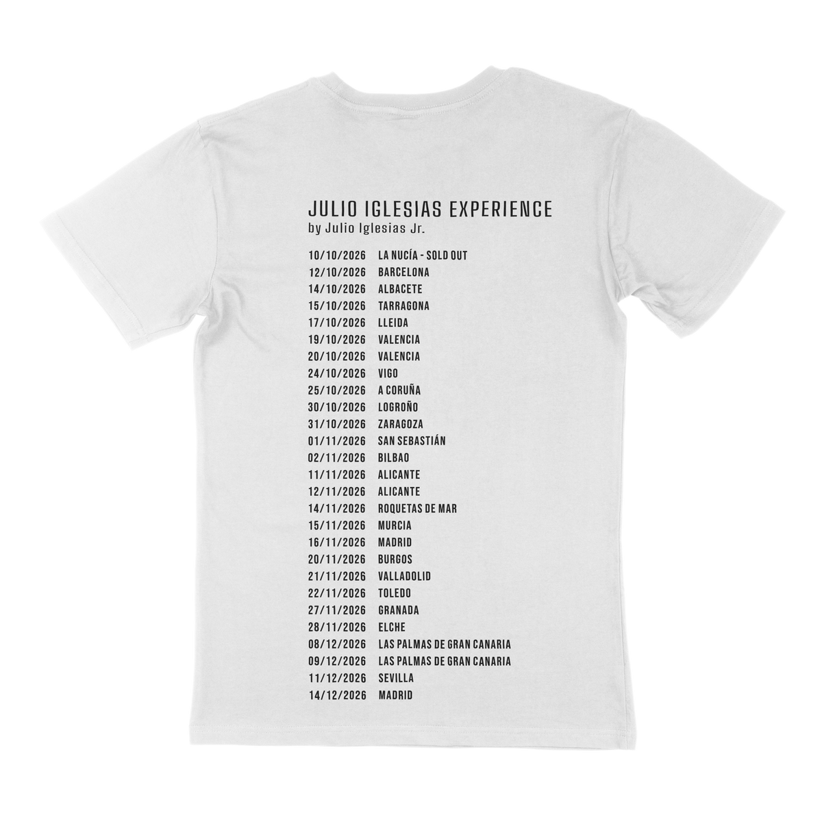 Julio Iglesias Jr. T-Shirt – Gira España 2026